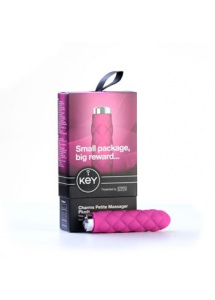 Czarujący mini wibrator Key by Jopen - Charms Petite Massager Plush różowy