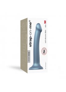 Dildo do strap-on - Strap-On-Me Mono Density Dildo Metallic Shine M  Niebieski