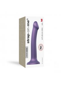 Dildo do strap-on - Strap-On-Me Mono Density Dildo Metallic Shine M  Fioletowy