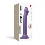 Dildo do strap-on - Strap-On-Me Mono Density Dildo Metallic Shine M  Fioletowy
