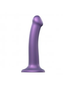 Dildo do strap-on - Strap-On-Me Mono Density Dildo Metallic Shine M  Fioletowy