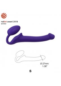 Dildo dwustronne do strap-on pegging i punkt G - Strap-On-Me Semi-Realistic Bendable Strap-On S Fioletowy