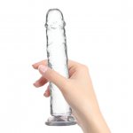 Dildo klasyczne realistyczne - Addiction Crystal Addiction Vertical Dildo (No Balls) 9 Inch  