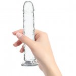 Dildo klasyczne realistyczne - Addiction Crystal Addiction Vertical Dildo (No Balls) 8 Inch  