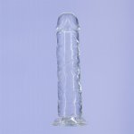 Dildo klasyczne realistyczne - Addiction Crystal Addiction Vertical Dildo (No Balls) 8 Inch  