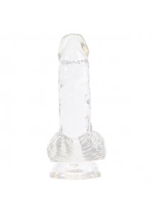 Dildo przejrzyste realistyczne - Addiction Crystal Addiction 6 Inch Clear Dong  