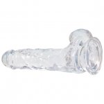 Dildo przejrzyste realistyczne - Addiction Crystal Addiction 7 Inch Clear Dong  