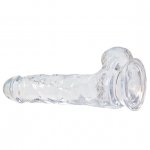 Dildo przejrzyste realistyczne - Addiction Crystal Addiction 8 Inch Clear Dong  