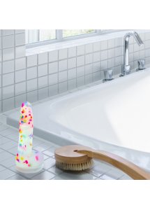 Dildo realistyczne jak w konfetti - Addiction Party Marty Dong 7.5 Inch Frost and Confetti  