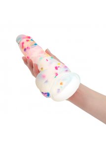 Dildo realistyczne jak w konfetti - Addiction Party Marty Dong 7.5 Inch Frost and Confetti  