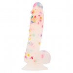 Dildo realistyczne jak w konfetti - Addiction Party Marty Dong 7.5 Inch Frost and Confetti  