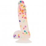 Dildo realistyczne jak w konfetti - Addiction Party Marty Dong 7.5 Inch Frost and Confetti  