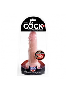 Dildo realistyczne - King Cock Dual Density Cock 6 Inch Flesh  - 15 cm