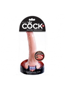 Dildo realistyczne - King Cock Dual Density Cock 7 Inch Flesh  - 18 cm
