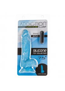 Dildo realistyczne świeci w ciemności - Addiction  Luke Dong 7.5 Inch Blue Glow in the Dark  