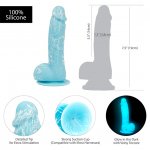 Dildo realistyczne świeci w ciemności - Addiction  Luke Dong 7.5 Inch Blue Glow in the Dark  