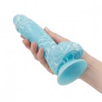 Dildo realistyczne świeci w ciemności - Addiction  Luke Dong 7.5 Inch Blue Glow in the Dark  