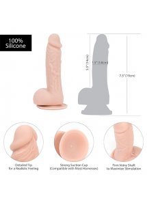 Dildo realistyczne z jądrami - Addiction Mark Dong 7.5 Inch Beige  