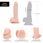 Dildo realistyczne z jądrami - Addiction Mark Dong 7.5 Inch Beige  