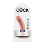 Dildo realistyczne z przyssawką - King Cock Cock 6 Inch Cielisty - 15 cm