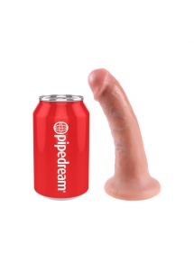 Dildo realistyczne z przyssawką - King Cock Cock 6 Inch Cielisty - 15 cm