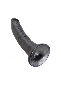 Dildo realistyczne z przyssawką - King Cock Cock 7 Inch Czarny - 18 cm