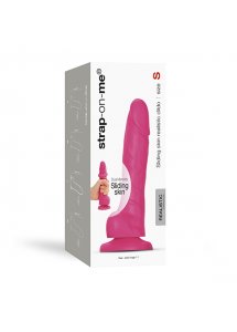 Dildo realistyczne z ruchomą skórką - Strap-On-Me Sliding Skin Realistic Dildo Fuchsia L