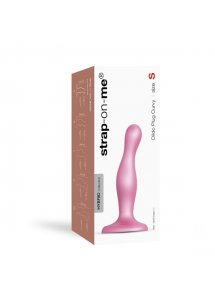 Dildo strap-on do punktu G i prostaty - Strap-On-Me Dildo Plug Curvy Sugar Pink S