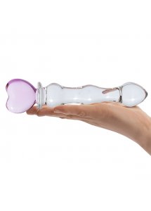 Dildo szklane z sercem - Glas Sweetheart Glass Dildo  