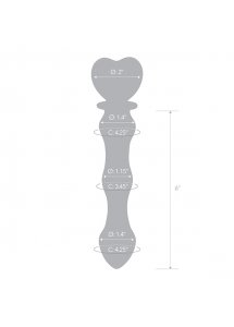 Dildo szklane z sercem - Glas Sweetheart Glass Dildo  
