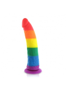 Dildo w kolorze tęczy - Pride Dildo Silicone Rainbow Dildo 