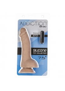 Dildo z jądrami realistyczne - Addiction Brad Dong 7.5 Inch Beige  