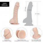 Dildo z jądrami realistyczne - Addiction Brad Dong 7.5 Inch Beige  