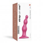 Dildo z kulkami z przyssawką do uprzęży - Strap-On-Me Dildo Plug Beads  Raspberry Pink S  