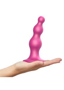 Dildo z kulkami z przyssawką do uprzęży - Strap-On-Me Dildo Plug Beads  Raspberry Pink S  