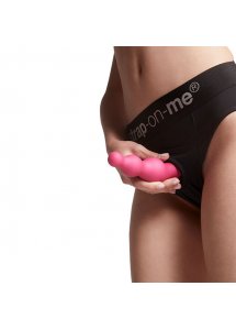 Dildo z kulkami z przyssawką do uprzęży - Strap-On-Me Dildo Plug Beads  Raspberry Pink S  