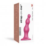 Dildo z kulkami z przyssawką do uprzęży - Strap-On-Me Dildo Plug Beads  Raspberry Pink M