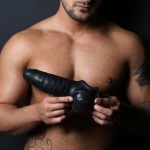 Dildo z nakładką - Perfect Fit Real Boy Kit czarne