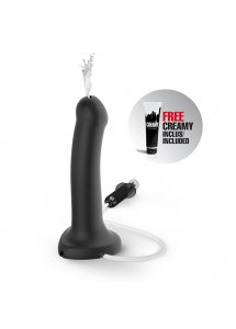 Dildo z wytryskiem do strap-on - Semi-Realistic Squirting Dildo Cum L  Czarny
