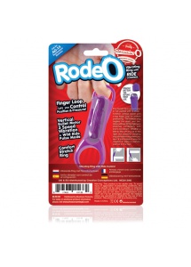 Długi wibrujący pierścień regulowany na penisa - The Screaming O - Rodeo Spinner Purple 