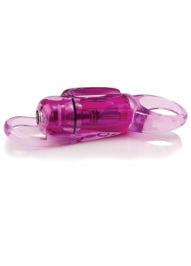 Długi wibrujący pierścień regulowany na penisa - The Screaming O - Rodeo Spinner Purple 