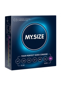 Dopasowane prezerwatywy - My Size Natural Latex Condom 69mm 3szt