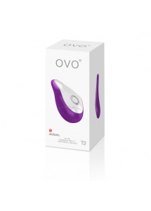 Dopasowany do dłoni stymulator łechtaczki - Ovo T2 Lay On Vibrator  Fioletowy