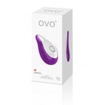 Dopasowany do dłoni stymulator łechtaczki - Ovo T2 Lay On Vibrator  Fioletowy