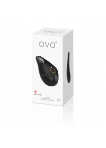 Dopasowany do dłoni stymulator łechtaczki - Ovo T2 Lay On Vibrator  Czarny