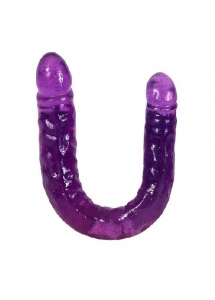 Podwójne dildo przezroczyste -  Jelly Double Dong