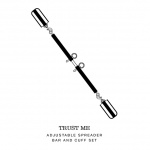 Drążek z kajdankami regulowany - Fifty Shades of Grey Adjustable Spreader Bar and Cuff Set 