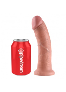 Duże dildo realistyczne z przyssawką - King Cock Cock 8 Inch Flesh - 21 cm