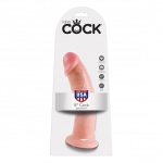 Duże dildo realistyczne z przyssawką - King Cock Cock 9 Inch Flesh - 23 cm