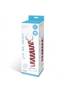 Duże spiralne dildo szklane - Glas Mr. Swirly Dildo 25,5 cm